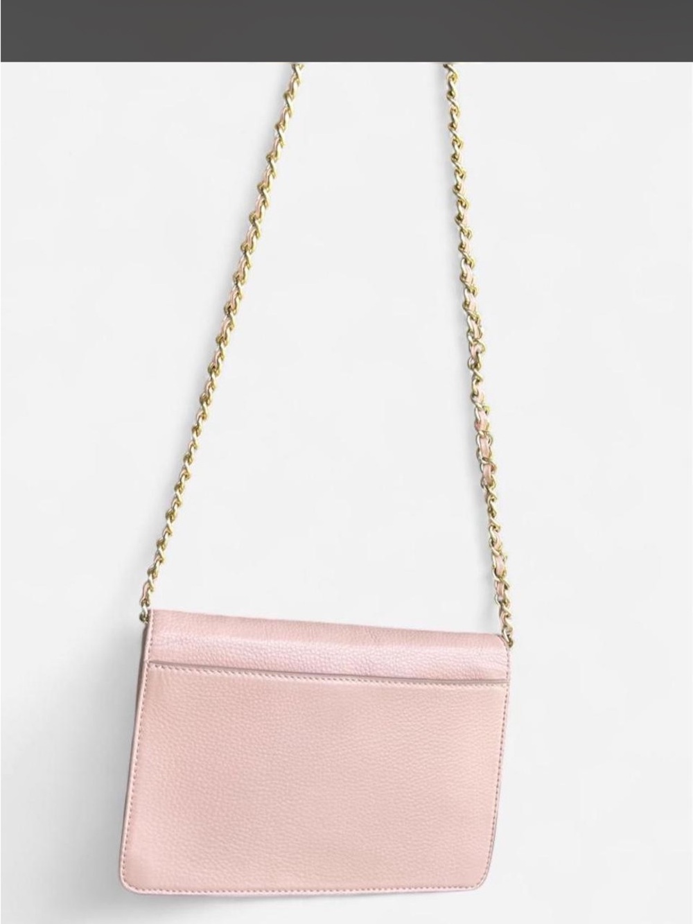 Tory Burch Blush Pink Leather Chain Crossbody with Gold Logo - Picture 2 of 6